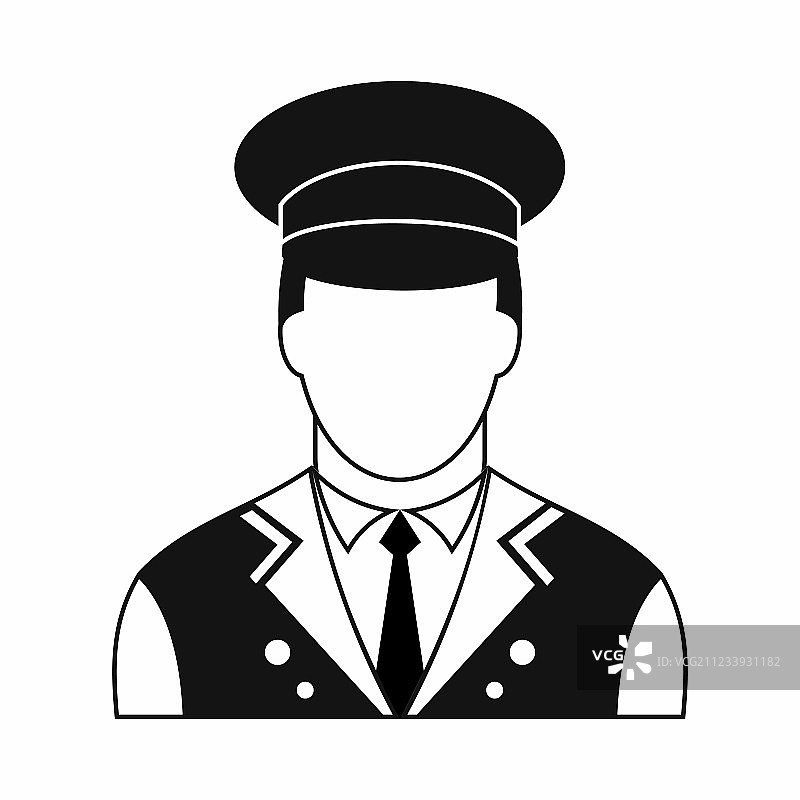门卫黑色简约图标图片素材