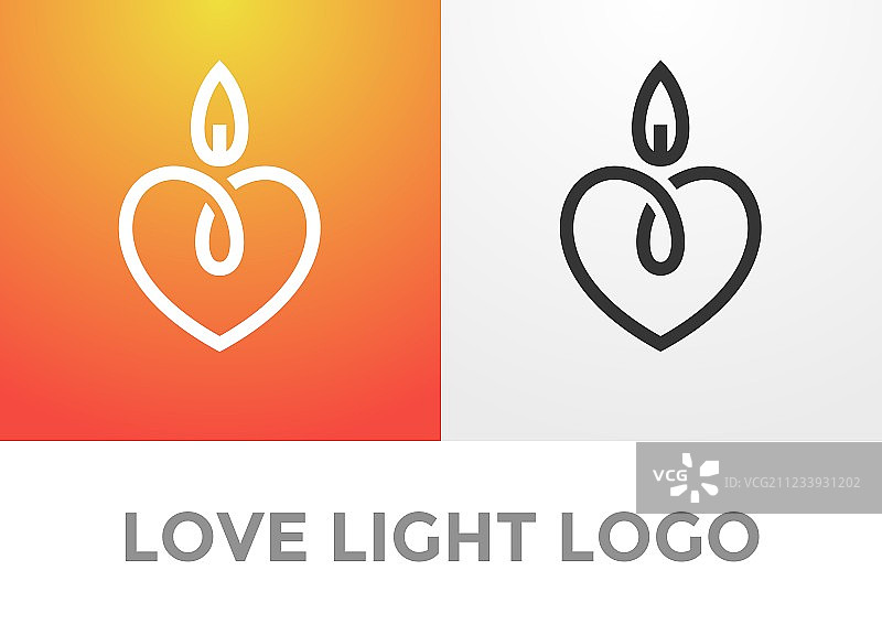 浪漫烛光标志图片素材