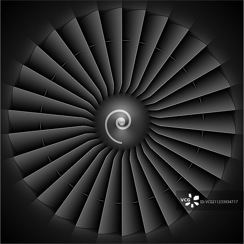 喷气发动机涡轮叶片图片素材
