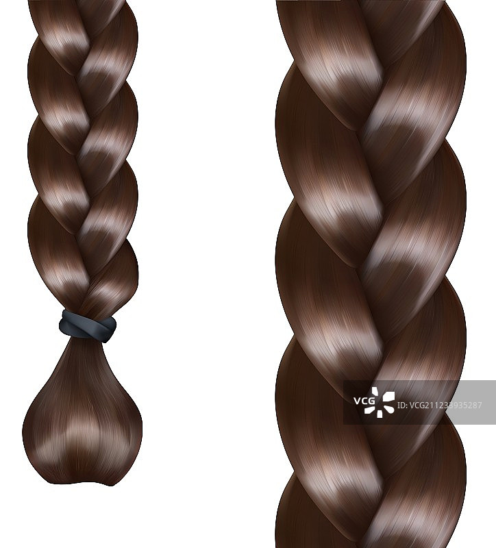 法式辫子图片素材