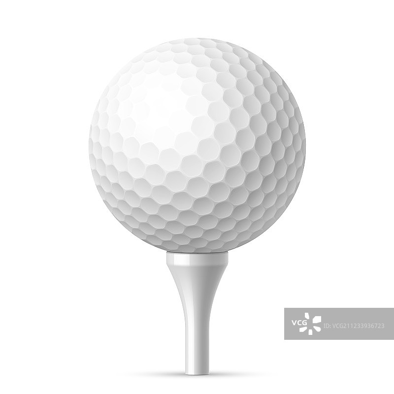 白色球托上的高尔夫球图片素材