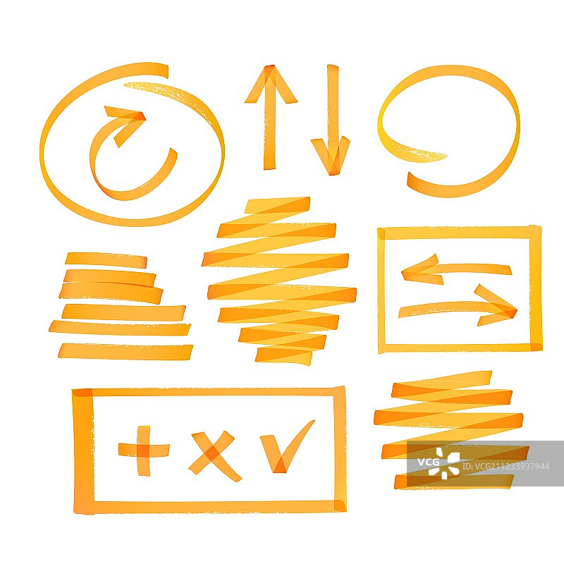 荧光笔元素合集图片素材