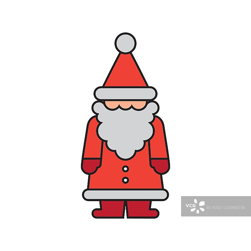 彩色圣诞老人小雕像图片素材