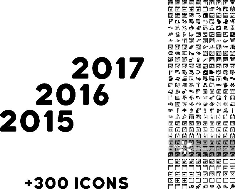 2016年至2017年图标图片素材