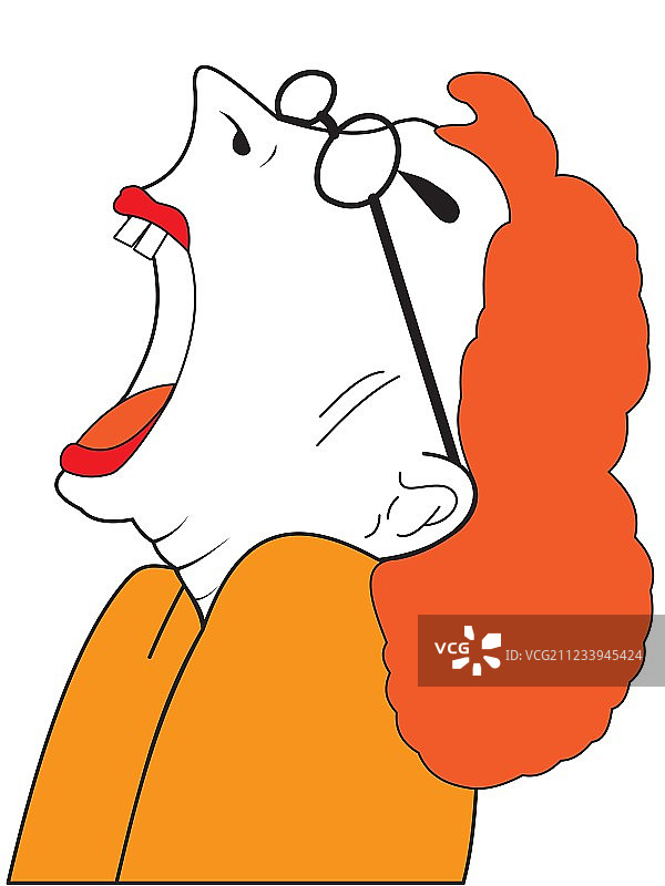 张着嘴的女人图片素材