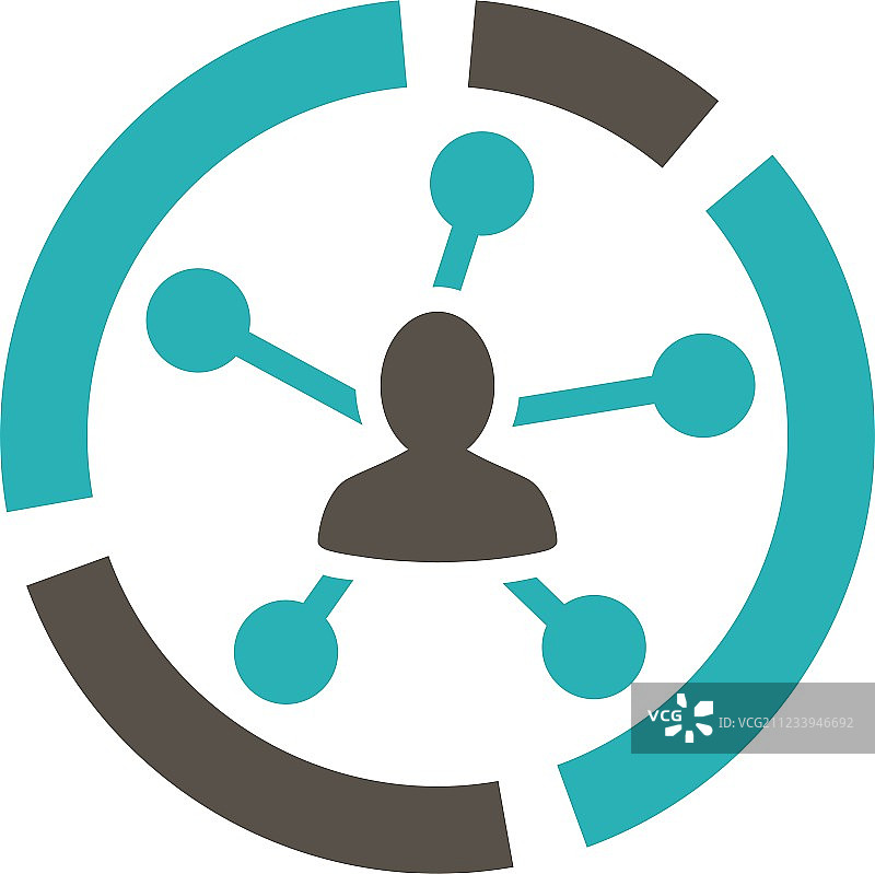 来自商业双色套装的关系图图标图片素材