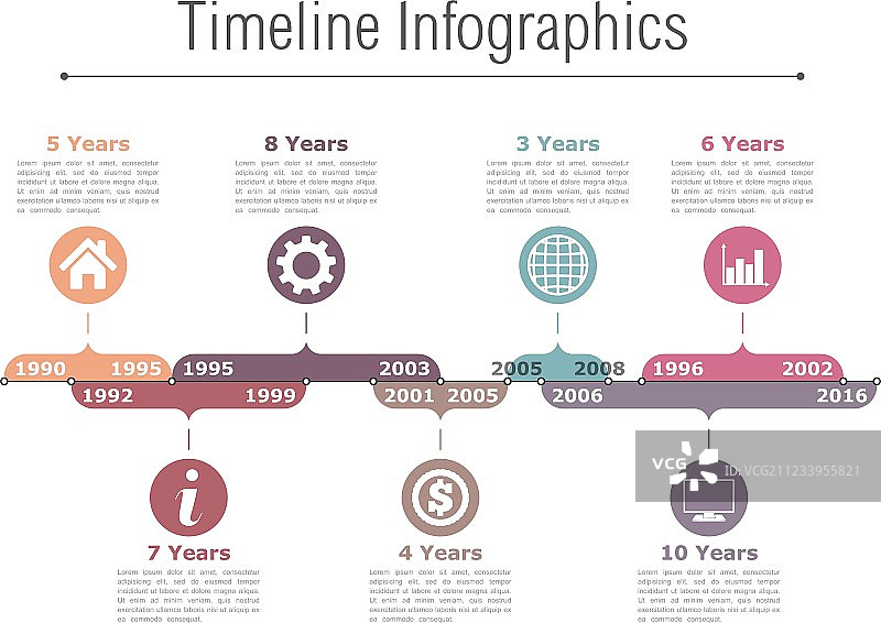 时间轴信息图图片素材