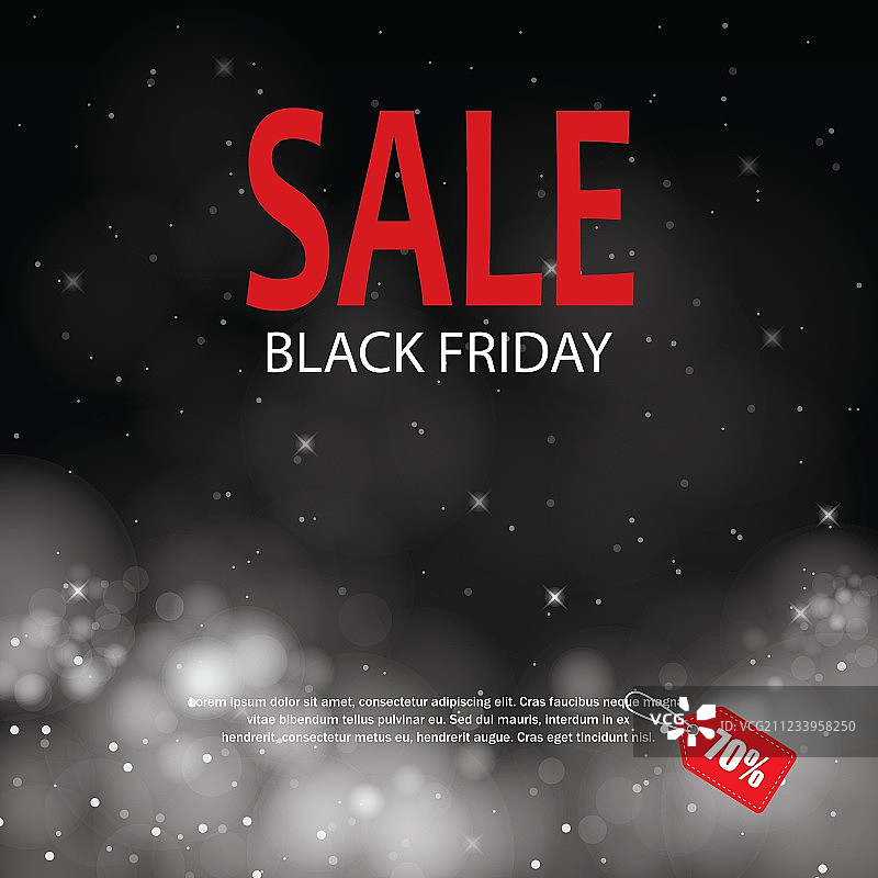 带有光点散景背景的黑色星期五促销图片素材