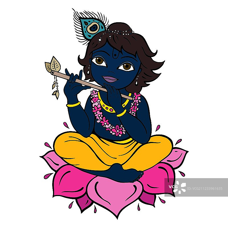 印度教神祇克里希纳图片素材