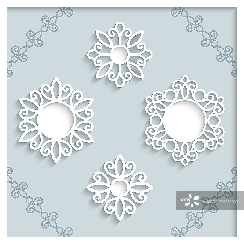 纸质标签套装图片素材