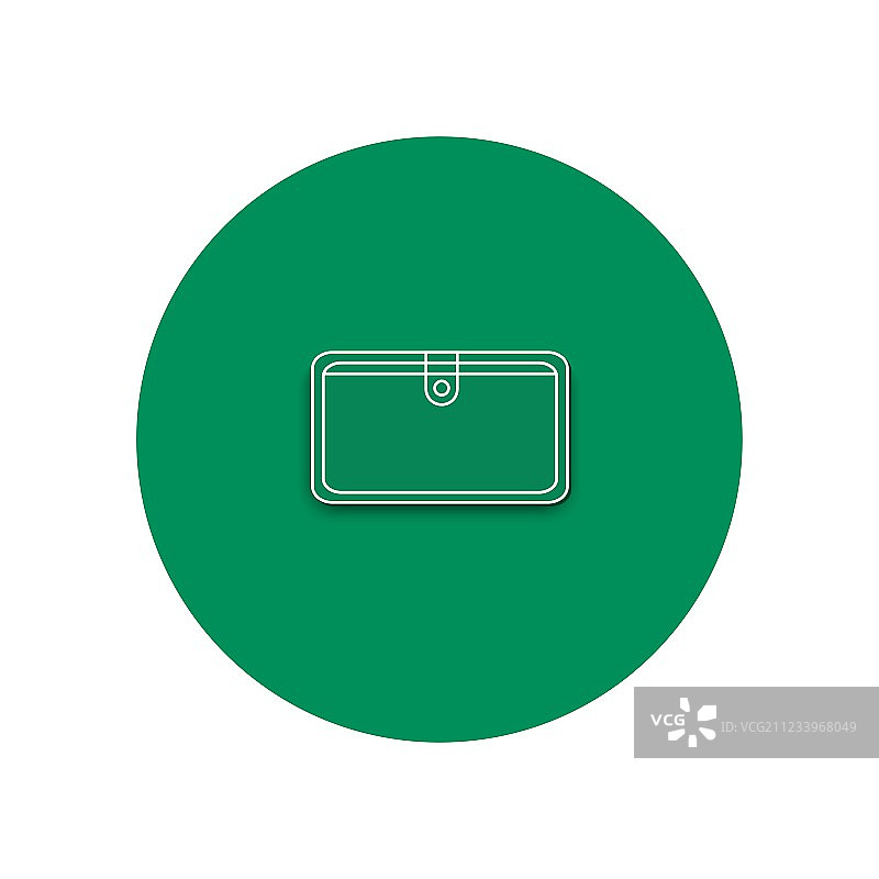 白色背景上的钱包线条图标图片素材