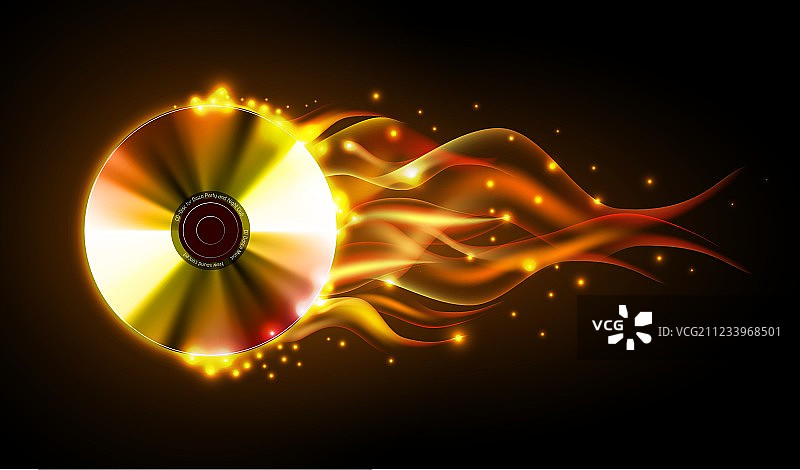 迪斯科火焰背景，光盘或唱片图片素材