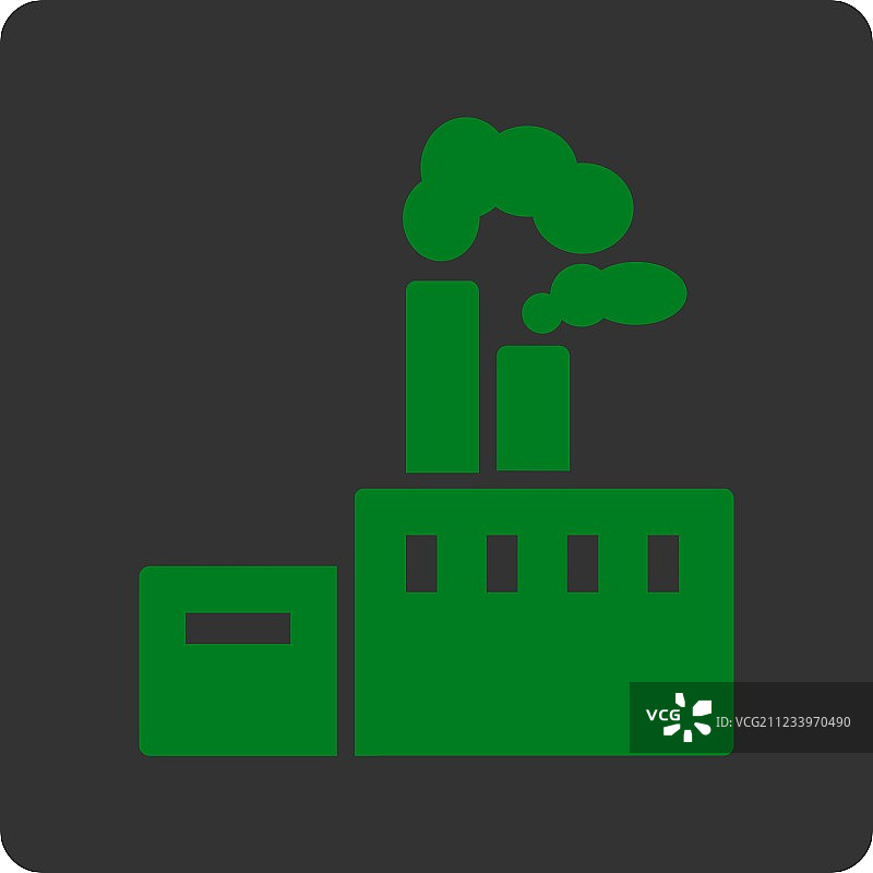 商业按钮OverColor系列中的工厂图标图片素材