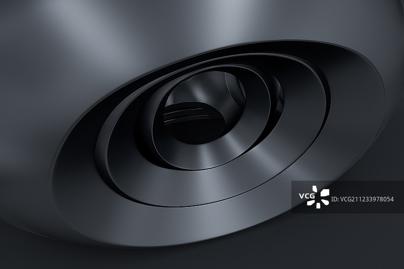 三维渲染，工业设计产品概念，黑色金属球图片素材