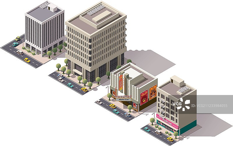 2.5D建筑合集图片素材