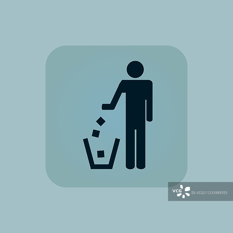 淡蓝色回收图标图片素材