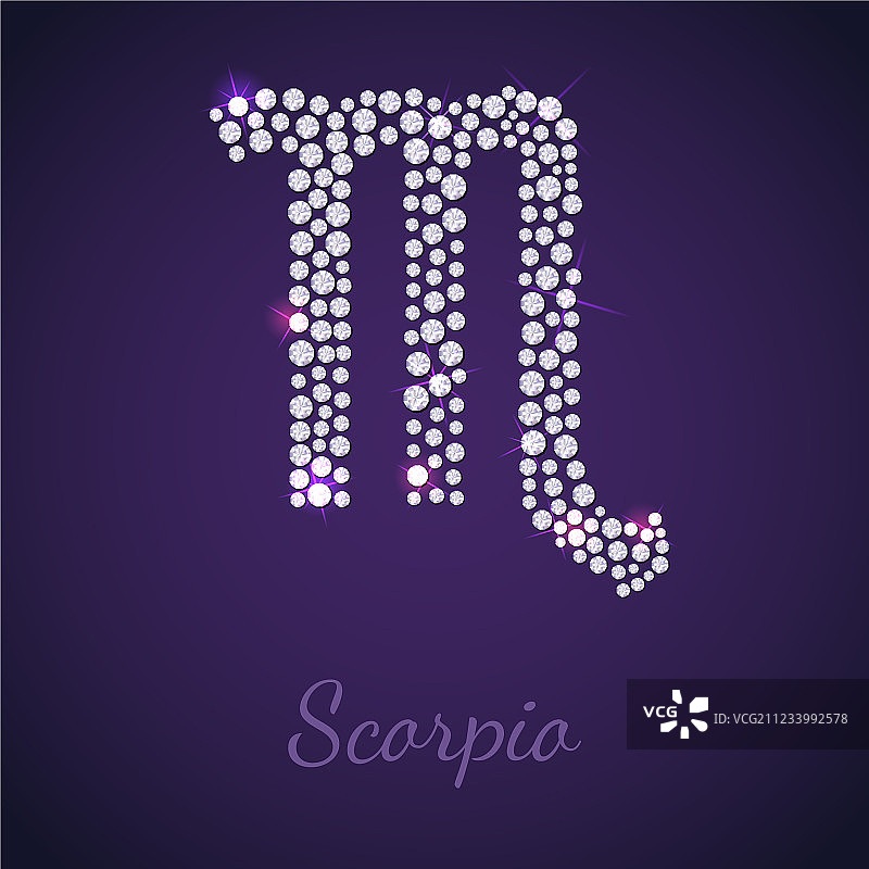钻石十二星座天蝎座图片素材