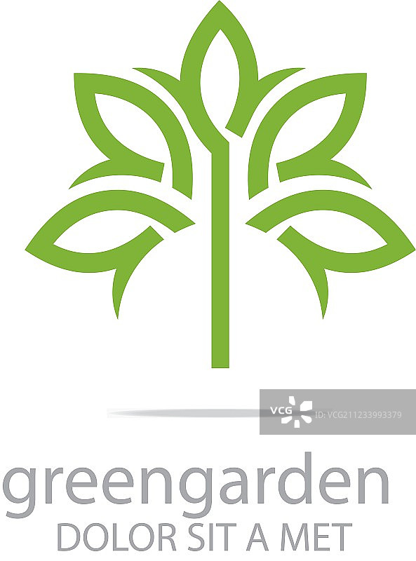 树叶圆形生态花卉设计图片素材