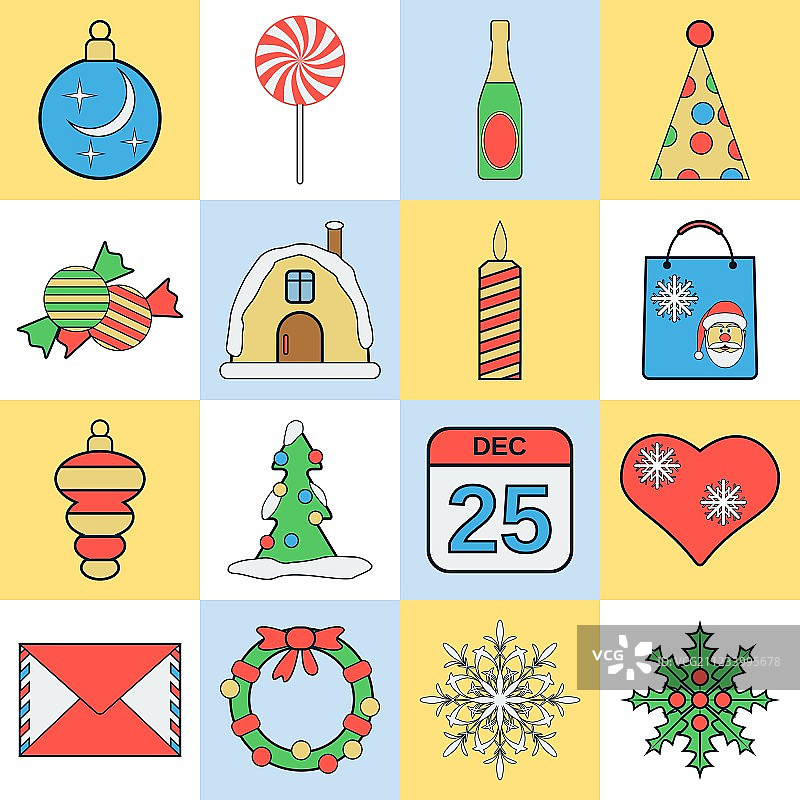 圣诞节图标合集图片素材