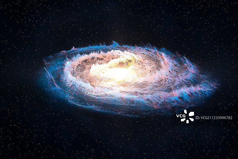 浩瀚绚丽的星云，三维渲染图片素材