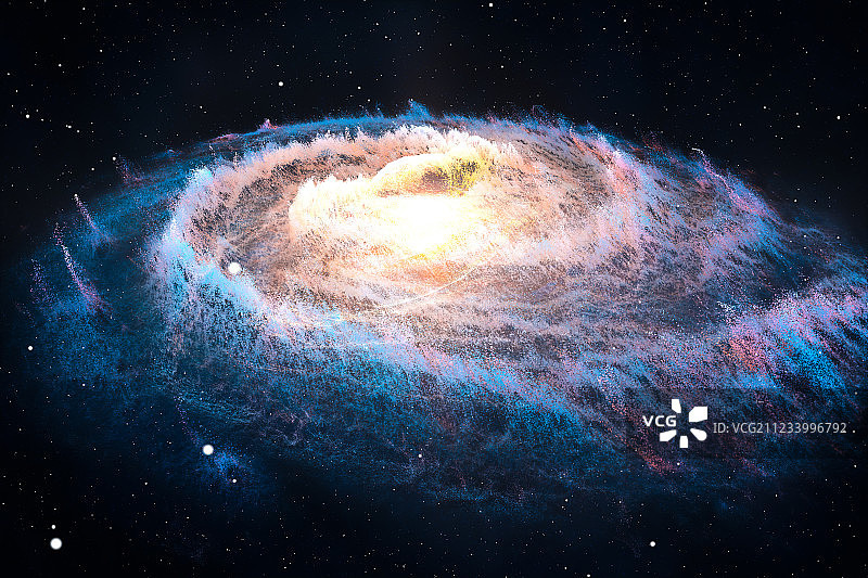 浩瀚绚丽的星云，三维渲染图片素材