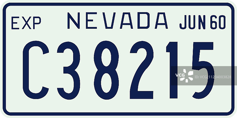 内华达州1960年车牌图片素材