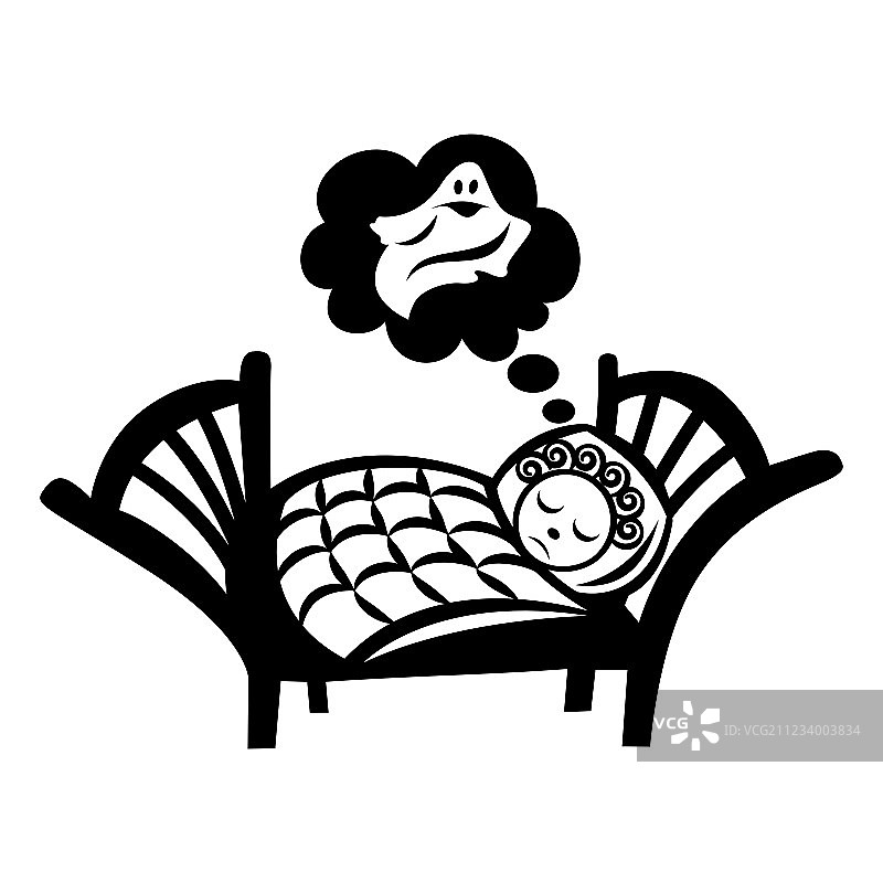 睡觉的女孩图标图片素材