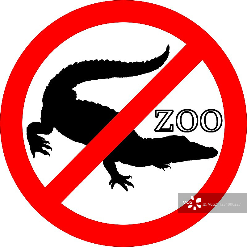 动物园禁止事项：鳄鱼图片素材
