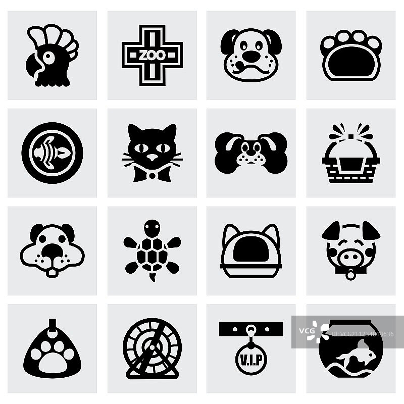 宠物图标集图片素材