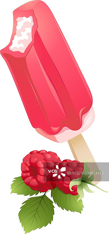 覆盆子冰淇淋图标图片素材