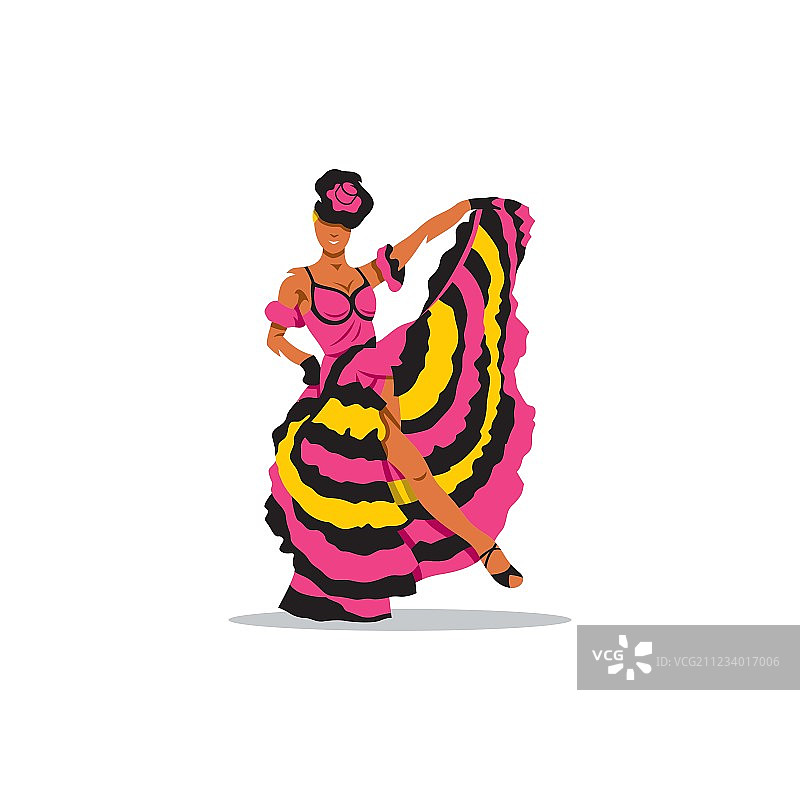 康康舞女郎标志图片素材