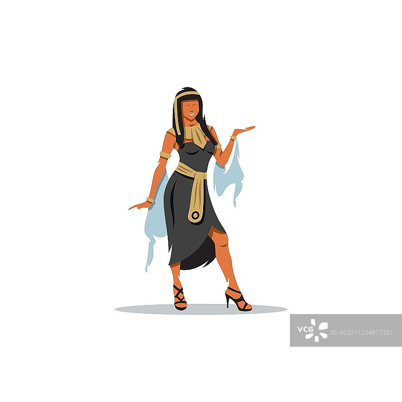 埃及艳后性感女郎标志图片素材