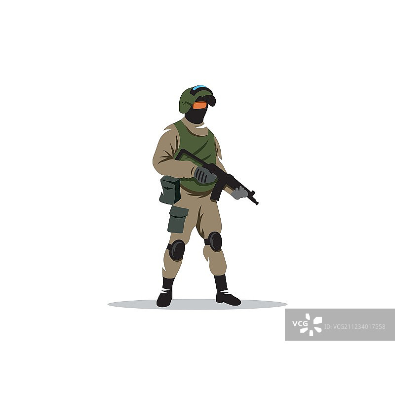 身穿制服的突击队员警察图片素材