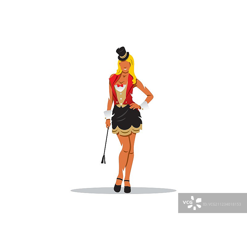 驯兽马戏团女孩图片素材