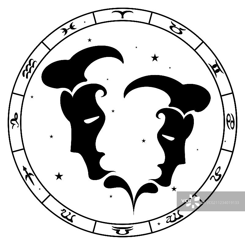 十二星座双子座图片素材