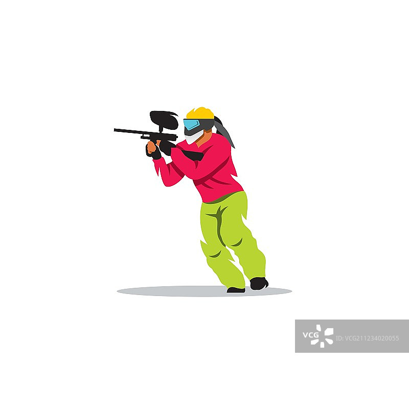 彩弹射击选手标志图片素材