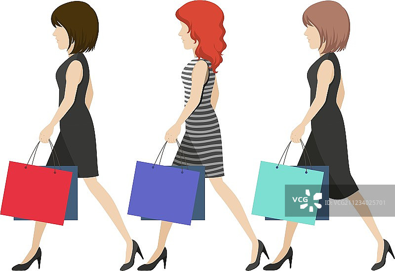 购物的女士图片素材
