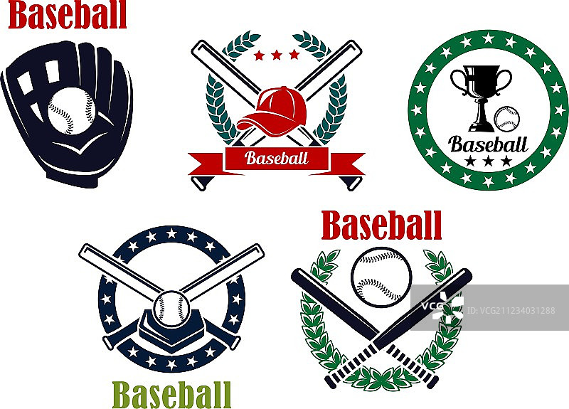 棒球纹章图案图片素材