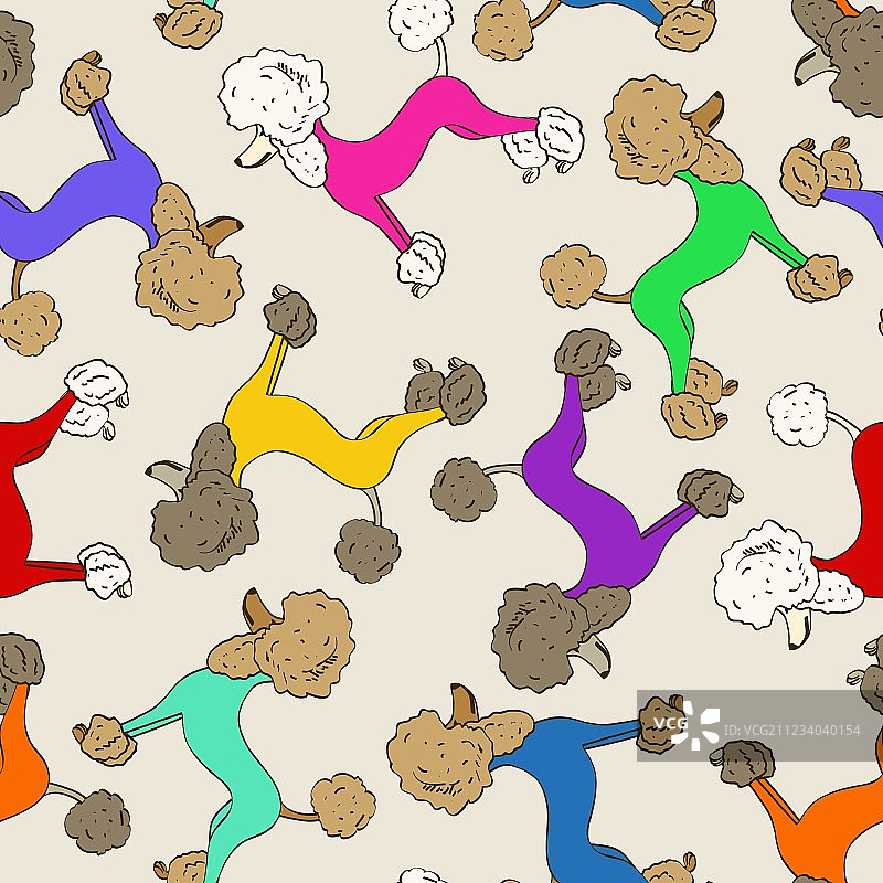 贵宾犬无缝图案图片素材