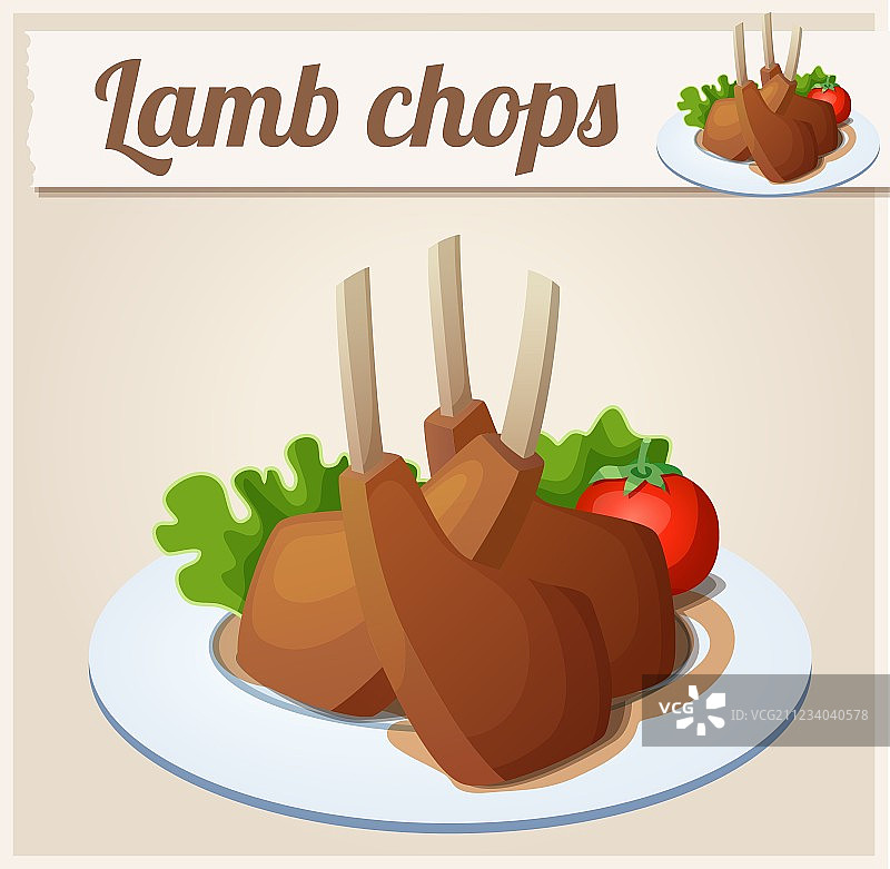 羊排细节图标图片素材