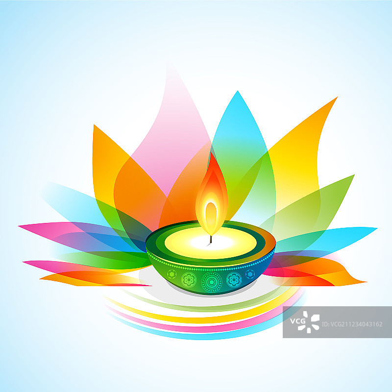 多彩排灯节背景图片素材