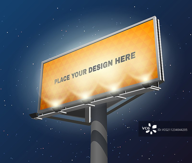 夜间照明广告牌图片素材