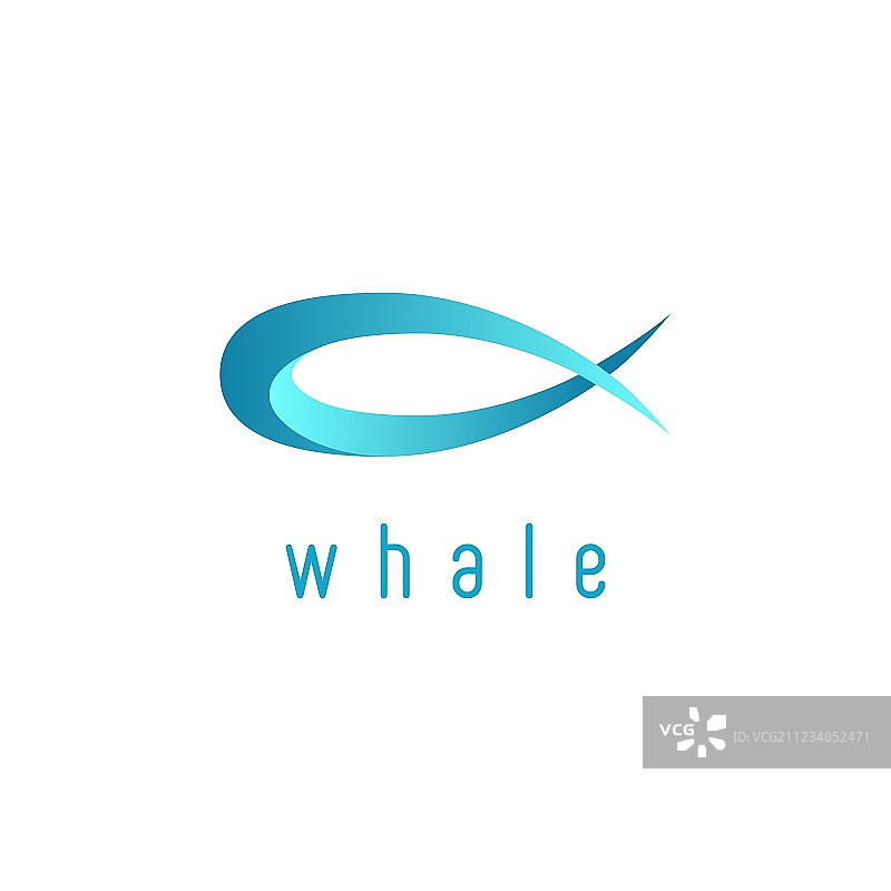 鲸鱼动物模型抽象图形符号图片素材