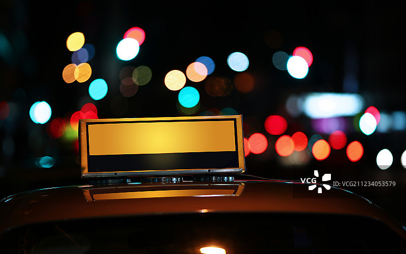 出租车车顶广告牌图片素材