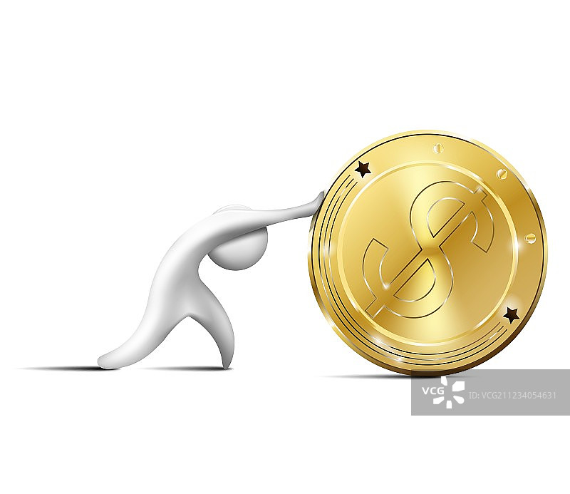 美元硬币卷图片素材