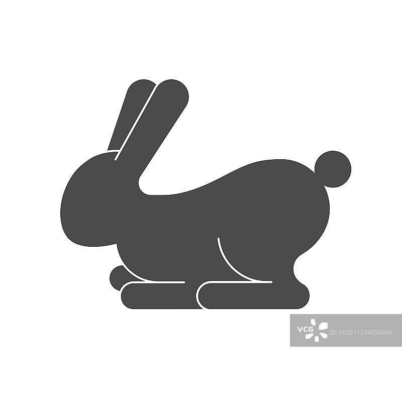 兔子轮廓剪影图片素材