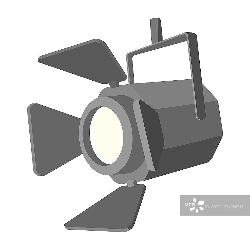 电影聚光灯卡通图标图片素材
