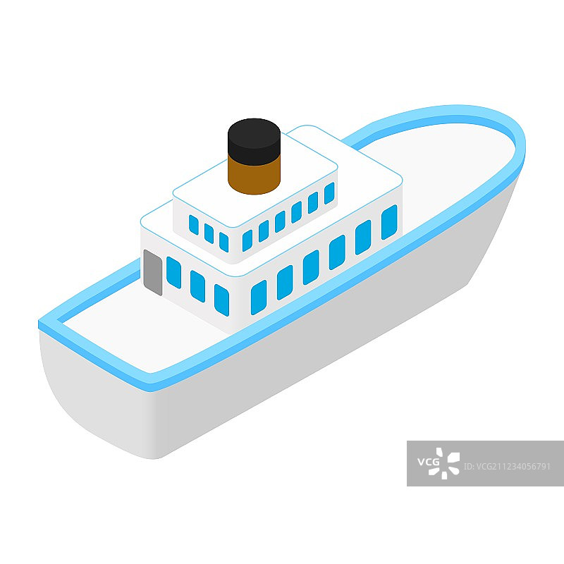 邮轮2.5D图标图片素材