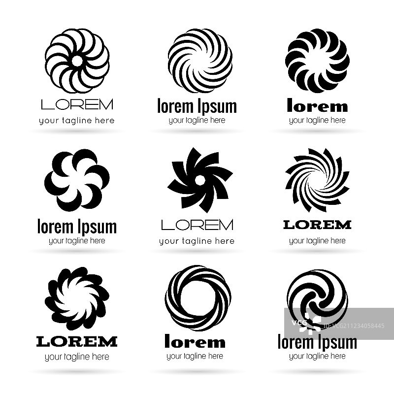 漩涡或龙卷风符号Logo螺旋图案图片素材