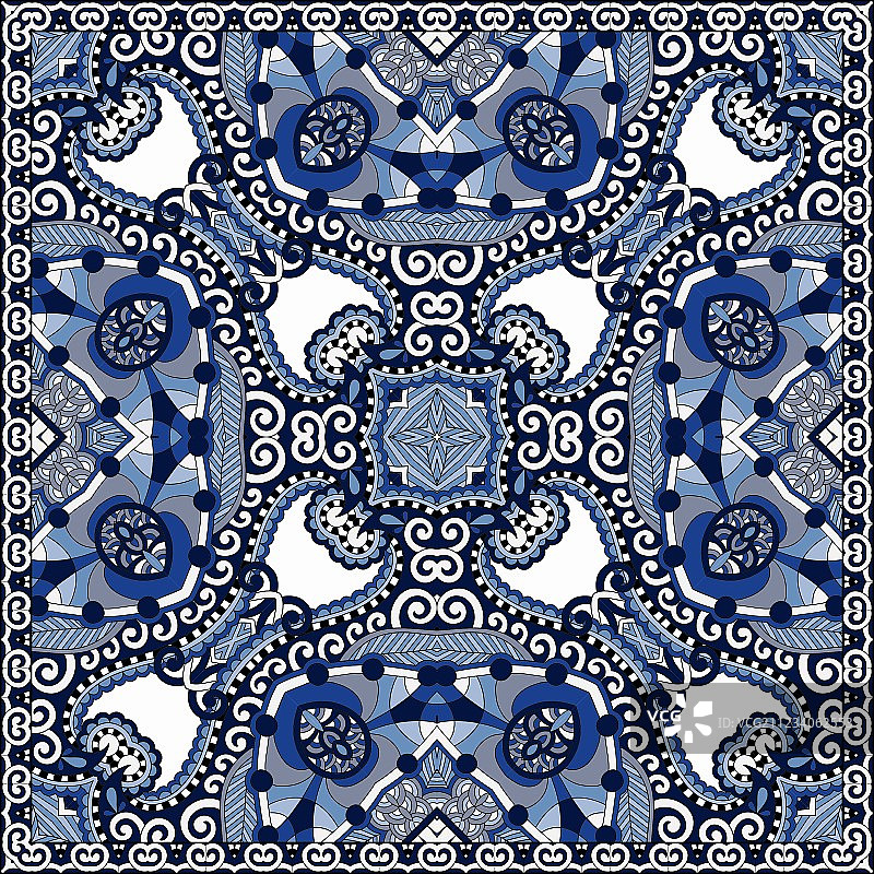 丝质围巾或方巾图案设计图片素材